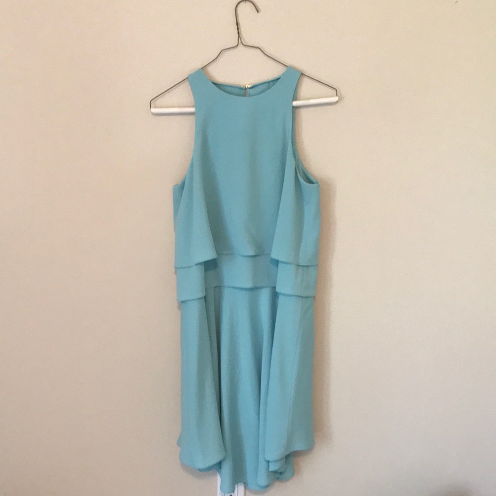 Light blue flowing Tibi dress
